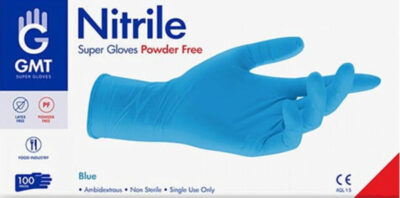 Γάντια Νιτριλίου Μπλε 100τεμ. | Ανθεκτικά γάντια | Sanel.gr